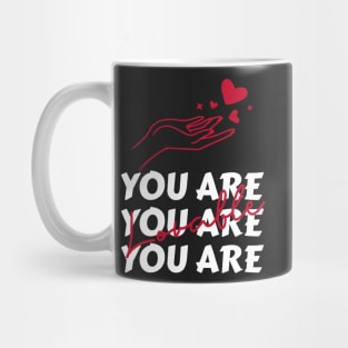 You are lovable red heart Mug